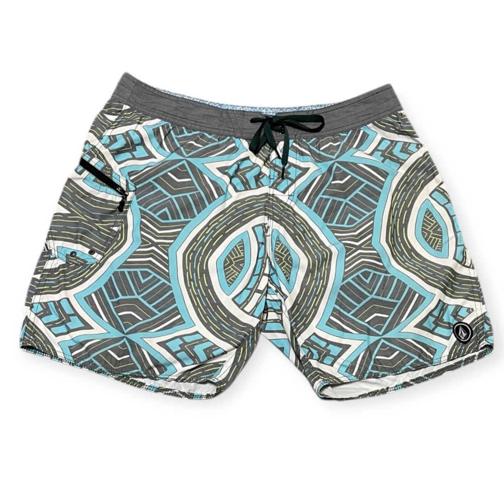 Men's Volcom Surf 18" Boardshorts Size 34 Beach Vacation Swim Trunks